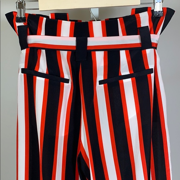L’AGENCE Samira Stripe Paperbag Waist Pants Size 2 - Picture 9 of 13